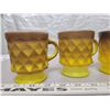Image 3 : Set of 4 Fire King Kimberley coffee mugs - mint