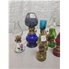 Image 2 : Lot of 9 miniature coal oil lamps with chimneys