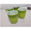 Image 3 : Set of 4 Fire King stacking mugs, green