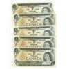 Image 1 : 5 - $1 Bills Canada 1973