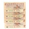 Image 1 : 4 - $2 Canada Bills