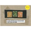 Image 1 : Canada 1870-89 Queen Victoria Stamps - 1 Cent, 2 Cent & 3 Cent
