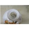 Image 6 : Large Floral White Glass Oil Lamp Converted to Electric