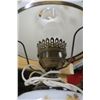 Image 5 : Large Floral White Glass Oil Lamp Converted to Electric