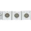Image 1 : 3 Canadian .25C Coins 1917-1918-1919