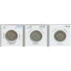 Image 2 : 3 Canadian .25C Coins 1917-1918-1919