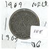 Image 1 : 1909 50C Nfdld Coin Silver Content