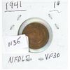 Image 1 : 1941 1C NFDLD Coin Silver Content vf30