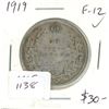 Image 1 : 1919 .50C Canadian Silver Coin F-1
