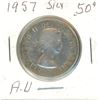 Image 2 : 1957 .50C Canadian Silver Coin UNC