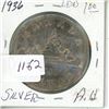 Image 1 : 1936 $1 Canadian Silver $ AU
