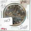 Image 1 : 1937 $1 Canadian Silver $ AU