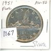 Image 1 : 1951 $1 Canadian Silver $ AU50
