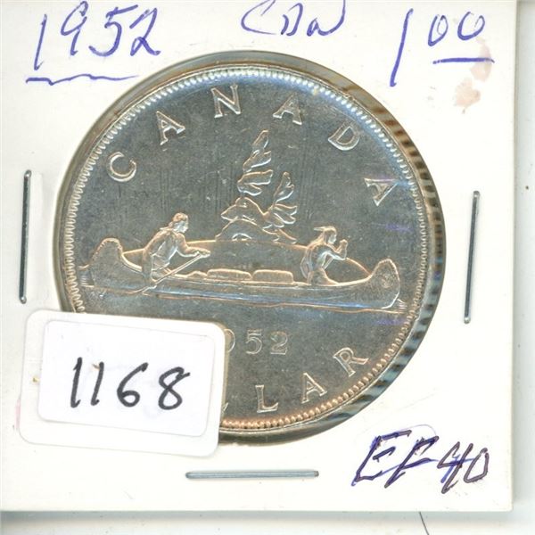 1952 $1 Canadian Silver $ EF40