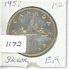 Image 1 : 1957 $1 Canadian Silver $ EF