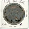 Image 2 : 1959 $1 Canadian Silver $ XF