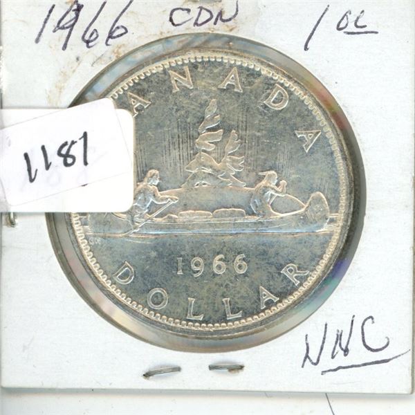 1966 $1 Canadian Silver $ UNC