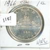 Image 1 : 1966 $1 Canadian Silver $ UNC