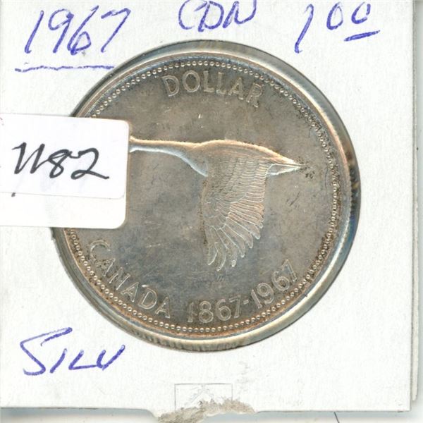 1967 $1 Canadian Silver $