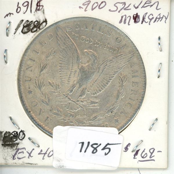 1880 USA $1 Silver Morgan EF40