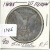 Image 1 : 1881 USA $1 Silver Morgan EF