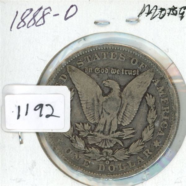 1888 - O USA $1 Silver Morgan F