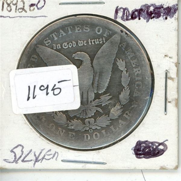 1892-O USA $1 Morgan Silver F