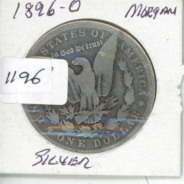 1896 USA $1 Morgan Silver F