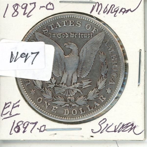 1892-O USA $1 Morgan Silver F