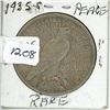 Image 1 : RARE 1935-S USA $1  Silver Peace Dollar AU