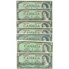Image 1 : 7 X1954 Circulated $1 Bill