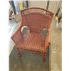 Image 1 : MAHOGANEY STAINED WICKER CHAIR (GOOD CONDITION)