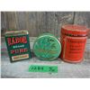 Image 1 : 2 antique tins - Nabob curry powder, mentheskises, and Elastoplast bandages.