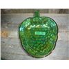 Image 1 : Green glass grape cluster pattern bowl