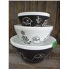 Image 2 : Set of 3 'vintage charm' mixing bowls inspired by Pyrex