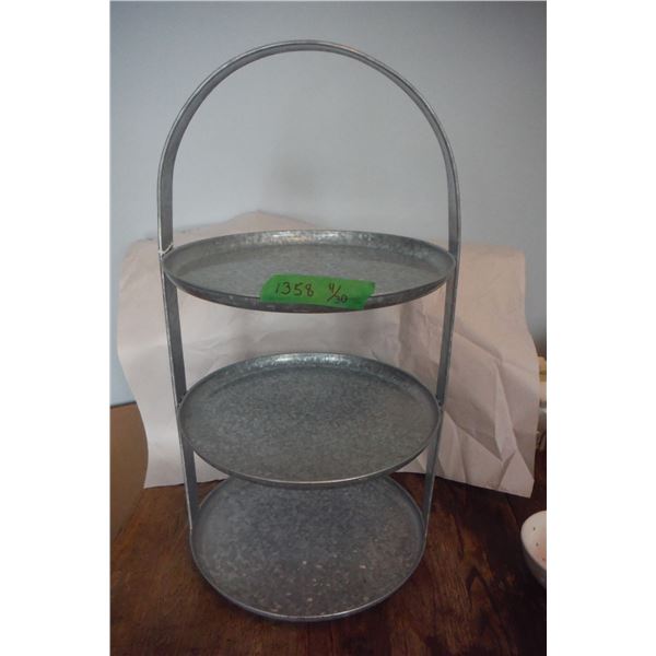 3 tier metal serving stand