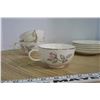 Image 6 : Large Dining Set - Silver Rim w/ Rose Design