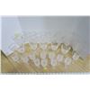 Image 2 : 23pc. Cut Glass Crystal Design Champaign Set