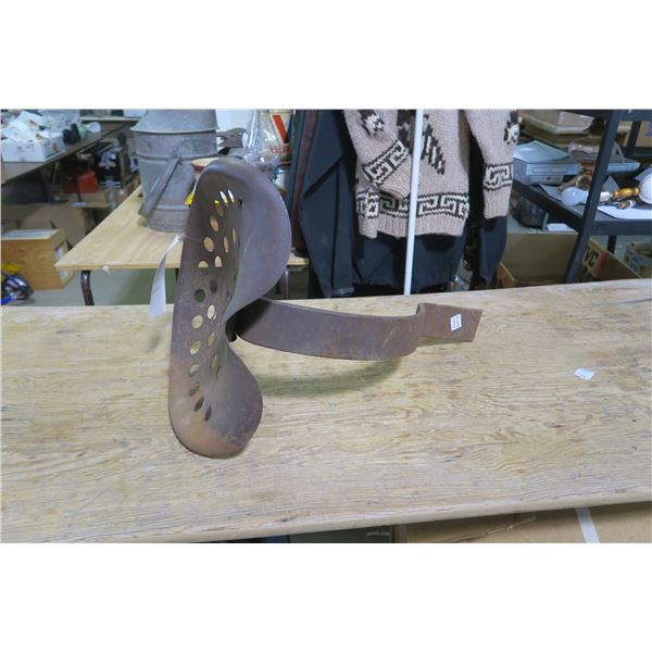 Antique Iron Tractor Seat