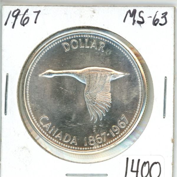 1967 Canada silver dollar MS-63
