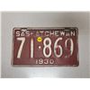 Image 1 : 1930 Saskatchewan license plate