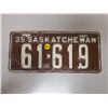 Image 1 : 1935 Saskatchewan license plate