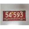 Image 1 : 1938 Saskatchewan license plate