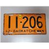 Image 1 : 1942 Saskatchewan license plate