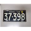 Image 1 : 1943 Saskatchewan license plate