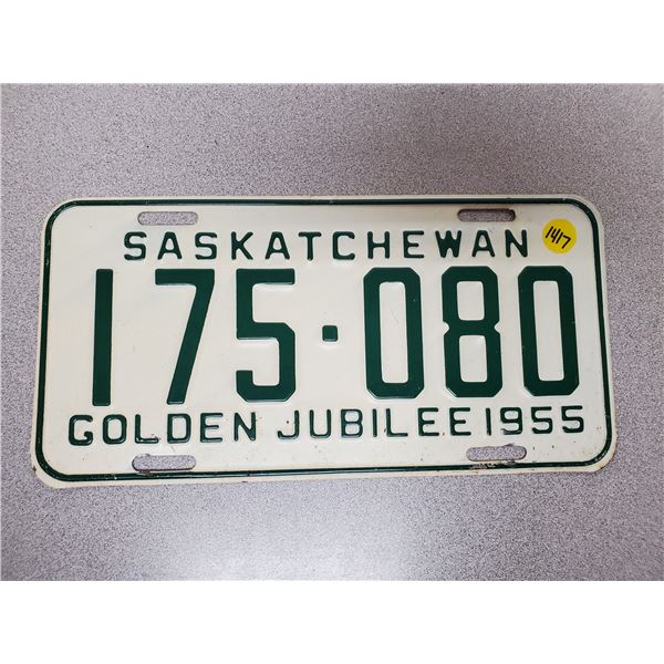 1955 Saskatchewan license plate