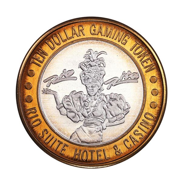 .999 Silver Rio Suite Hotel Las Vegas, NV $10 Casino Limited Edition Gaming Token