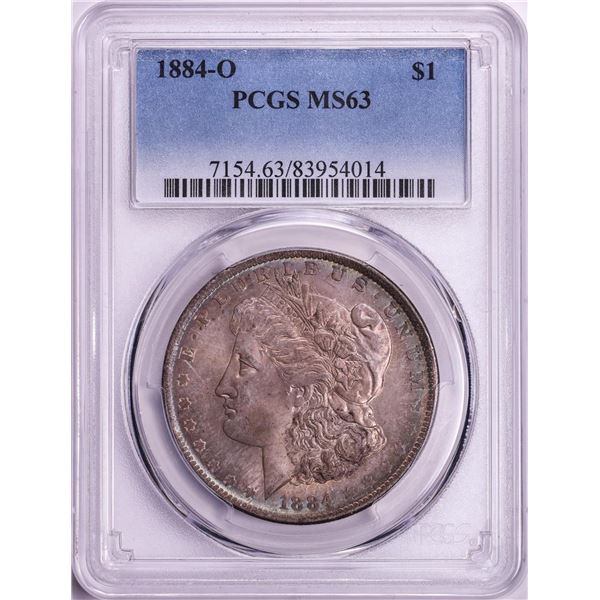 1884-O $1 Morgan Silver Dollar Coin PCGS MS63 Nice Toning