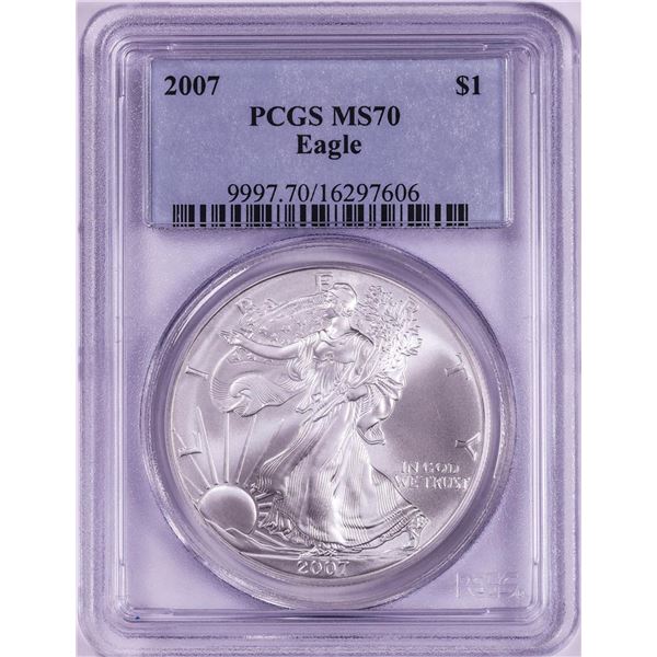 2007 $1 American Silver Eagle Coin PCGS MS70