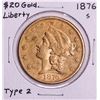Image 1 : 1876-S Type 2 $20 Liberty Head Double Eagle Gold Coin